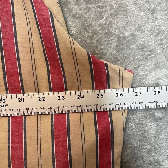 Vtg Wrangler Men Classic Western Cowboy Red Cream Striped Pearl Snap Shirt XL - Picture 6 of 8